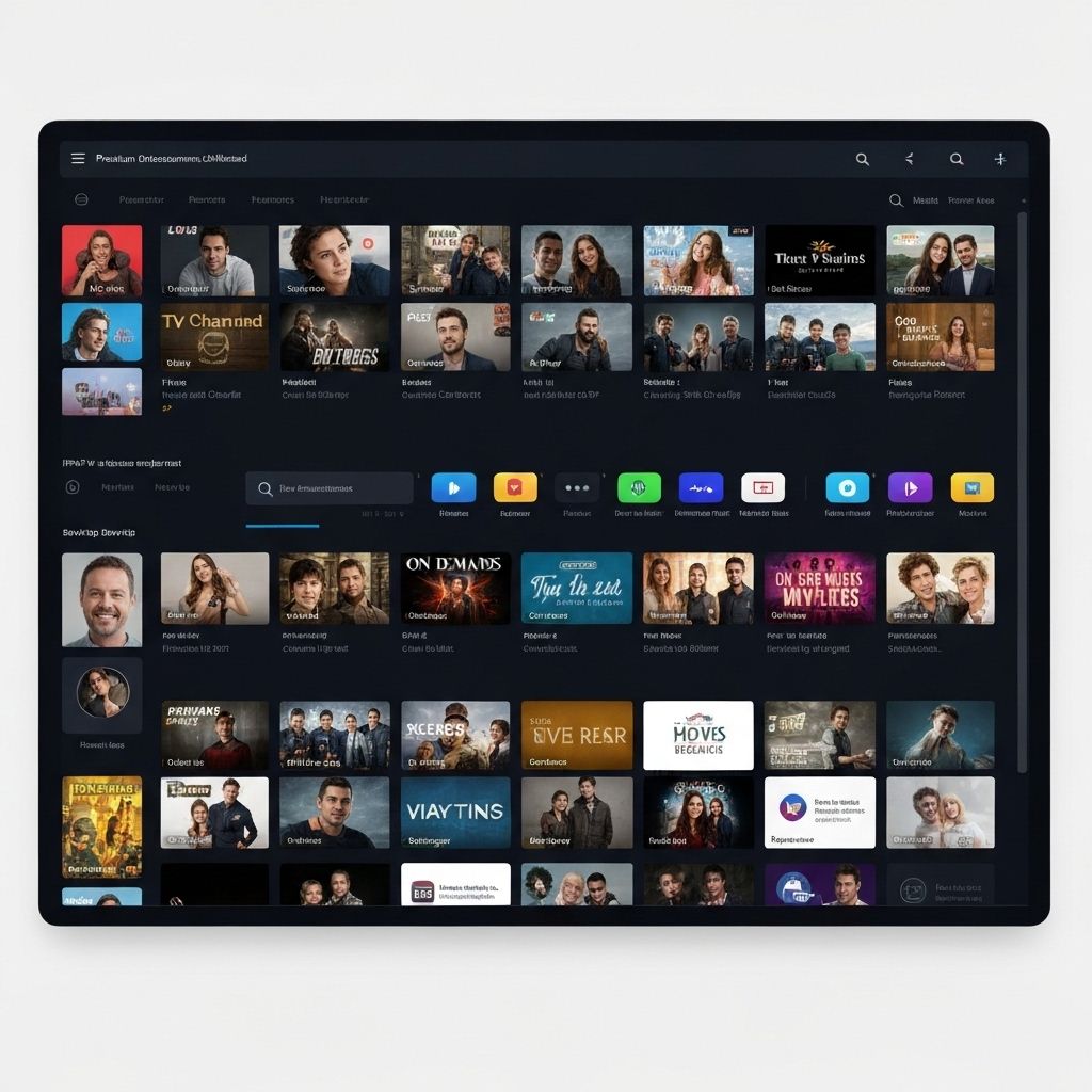 Interface Premium do Ambar Pousada IPTV - Demonstração dos Canais